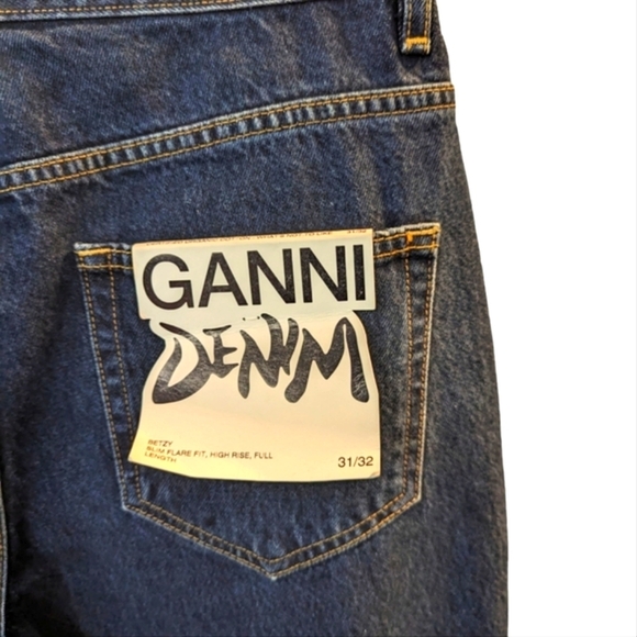 NEW..Ganni Betzy Slim Flare High Rise Jeans...Size 31 - Picture 6 of 10